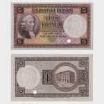 1928 - 5 Kronur - SPECIMEN
