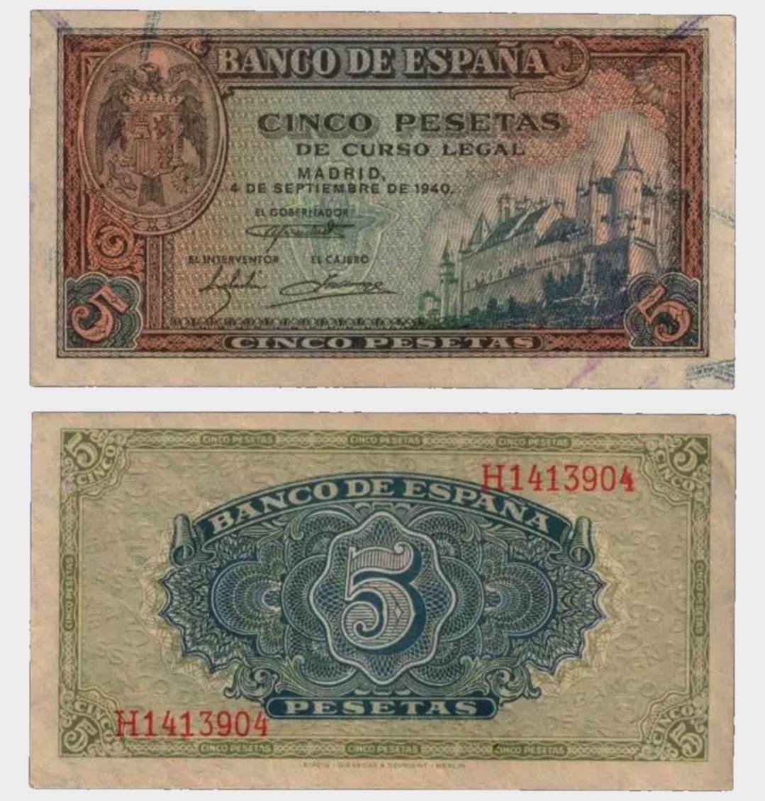 #CO9564 - Spain - 1 1940 - 5 Pesetas - Image 1