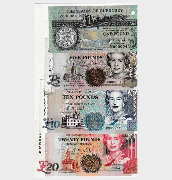 1996 - 1,5,10,20 Pounds - S/N : ...54