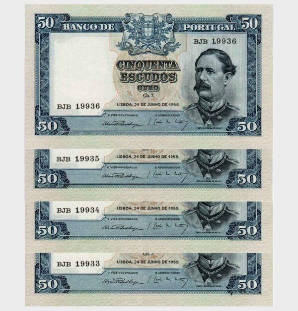 1955 - 4x 50 Escudos - Ch.7