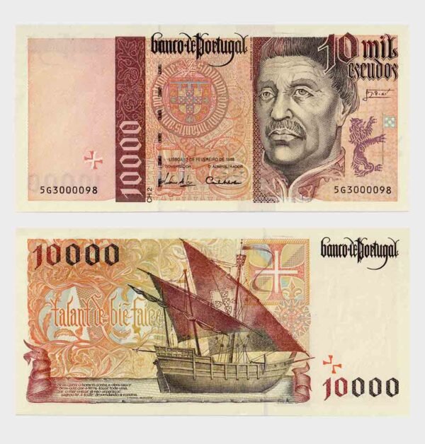1998 - 10.000 Escudos - Ch.2 - S/N : 5G3000098