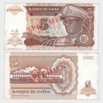 1993 - 5 Zaires - SPECIMEN