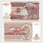 1993 - 5 Zaires - SPECIMEN