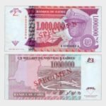 1996 - 1.000.000 Zaires - SPECIMEN