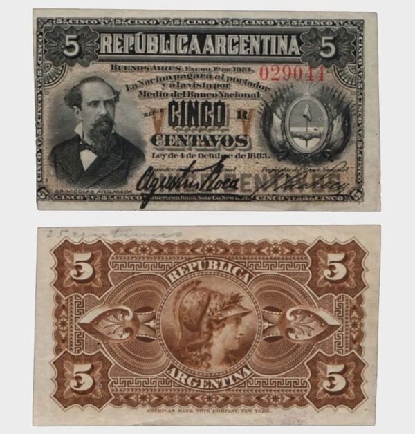 1884 - 5 Centvaos