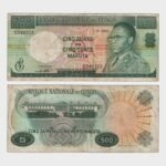 1968 - 5 Zaires / 500 Makuta