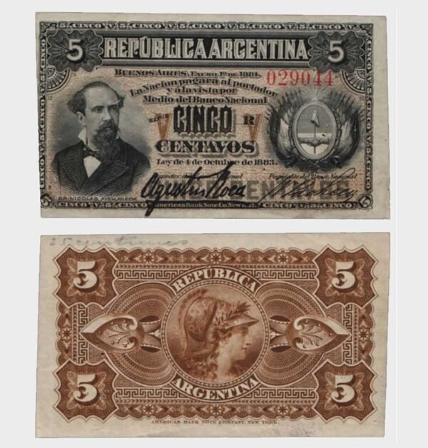 1884 - 5 Centavos