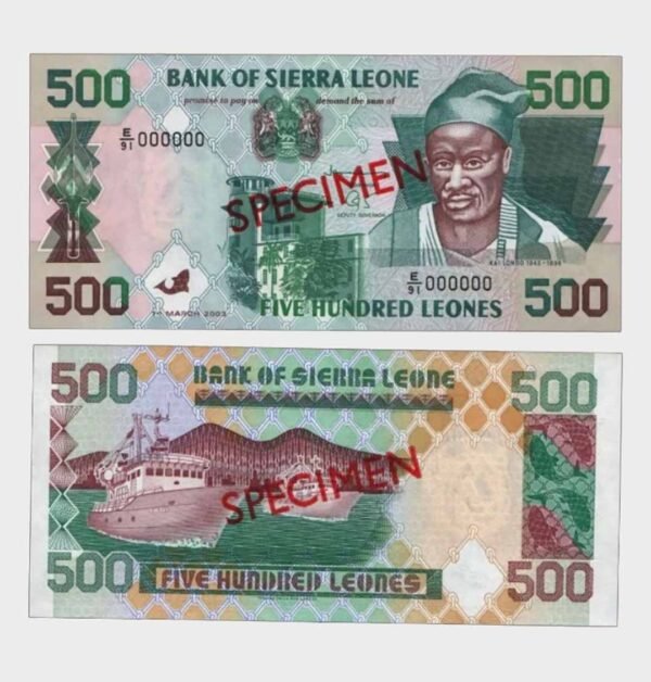 2003 - 500 Leones - SPECIMEN