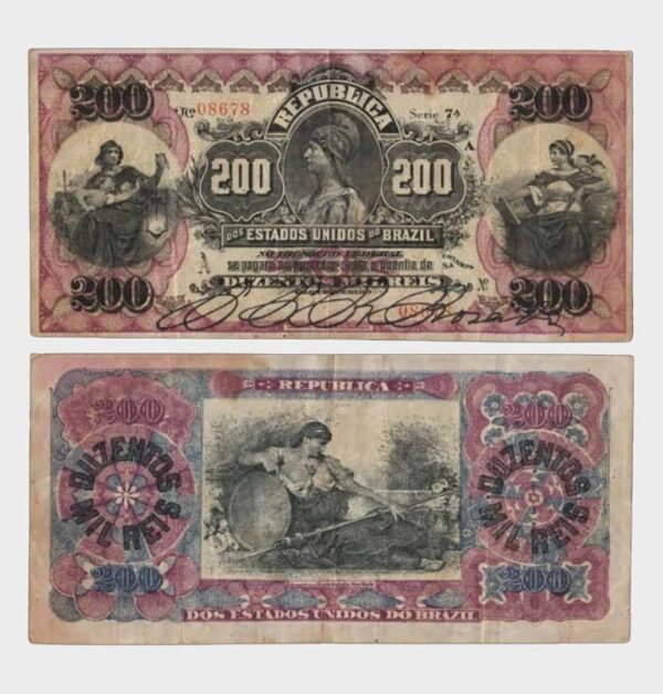 1897 - 200.000 Reis - COUNTERFEIT