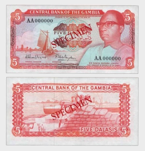 1987 - 5 Dalasis - SPECIMEN