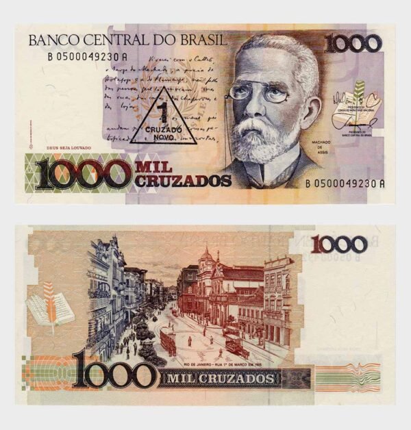 1989 - 1 Cruzado Novo / 1000 Cruzados