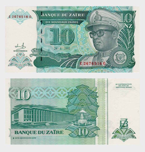 1993 - 10 Nouveaux Zaires