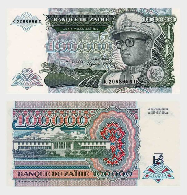 1992 - 100.000 Zaires