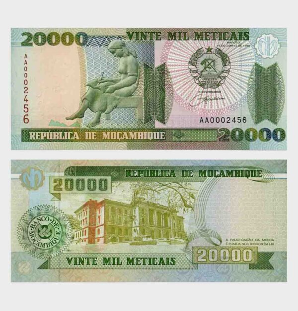 1999 - 20.000 Meticais - S/N : AA