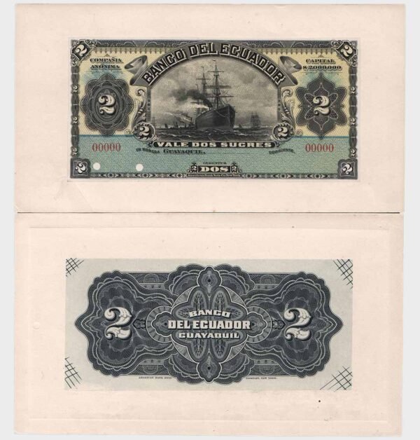 1901 - 2 Sucres - RARE