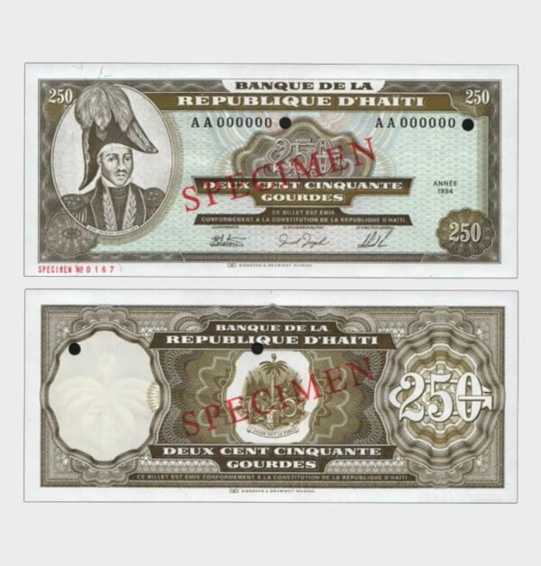 1994 - 250 Gourdes - SPECIMEN