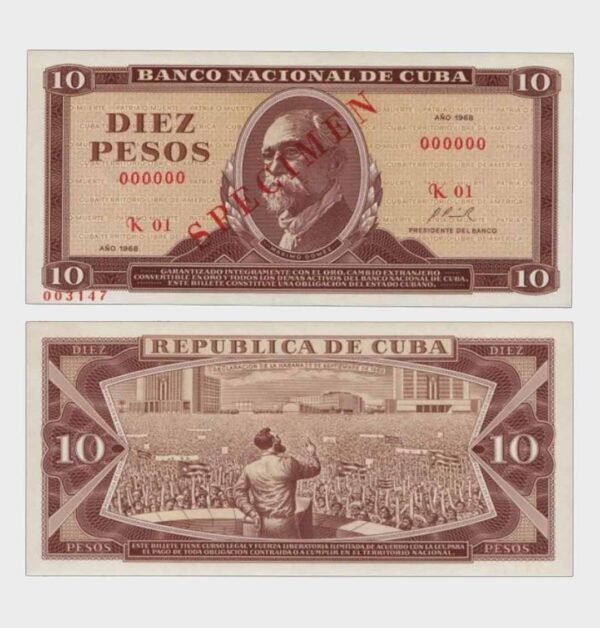 1968 - 10 Pesos - SPECIMEN