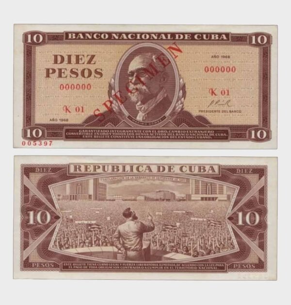1968 - 10 Pesos - SPECIMEN