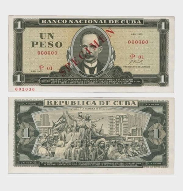 1970 - 1 Peso - SPECIMEN