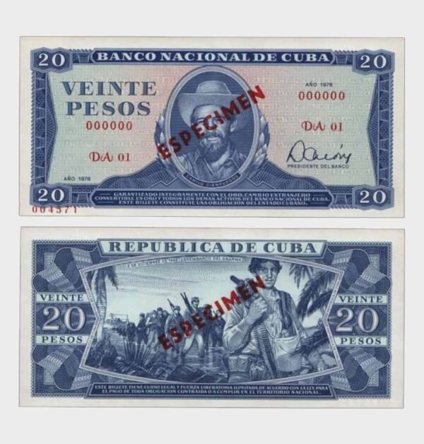 1978 - 20 Pesos - ESPECIMEN