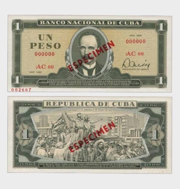 1981 - 1 Peso - ESPECIMEN