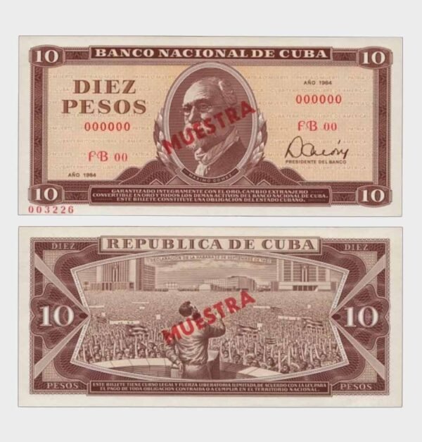 1984 - 10 Pesos - MUESTRA