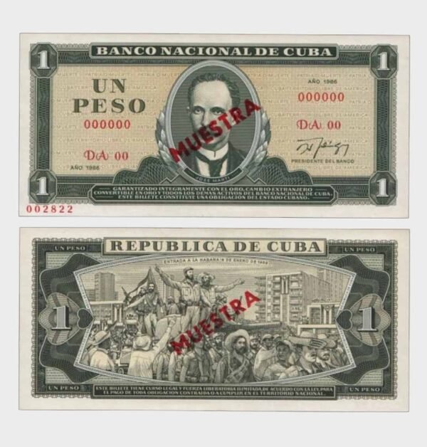 1986 - 1 Peso - MUESTRA