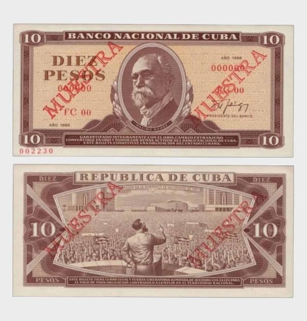 1986 - 10 Pesos - MUESTRA