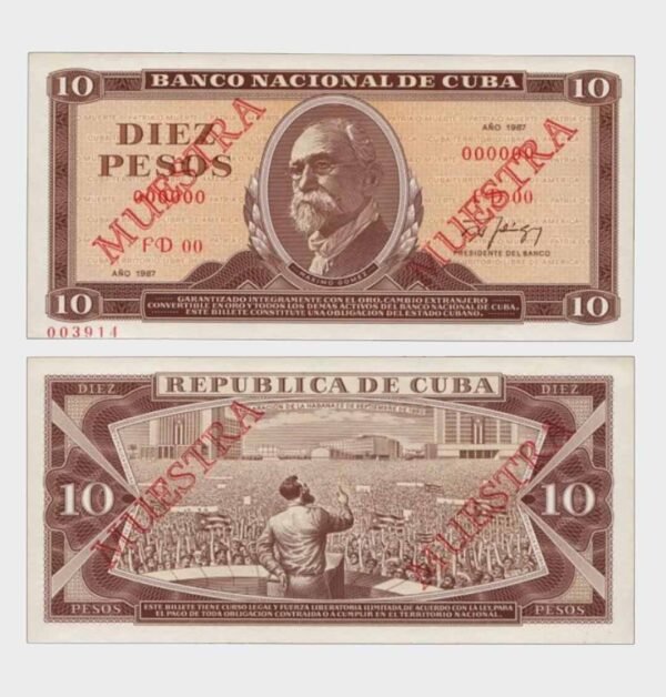 1987 - 10 Pesos - MUESTRA