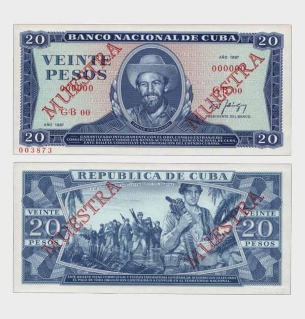 1987 - 20 Pesos - MUESTRA