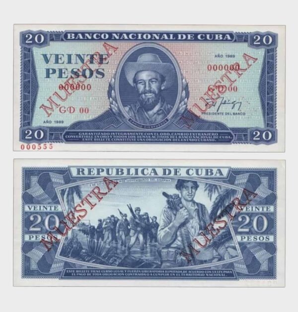 1989 - 20 Pesos - MUESTRA