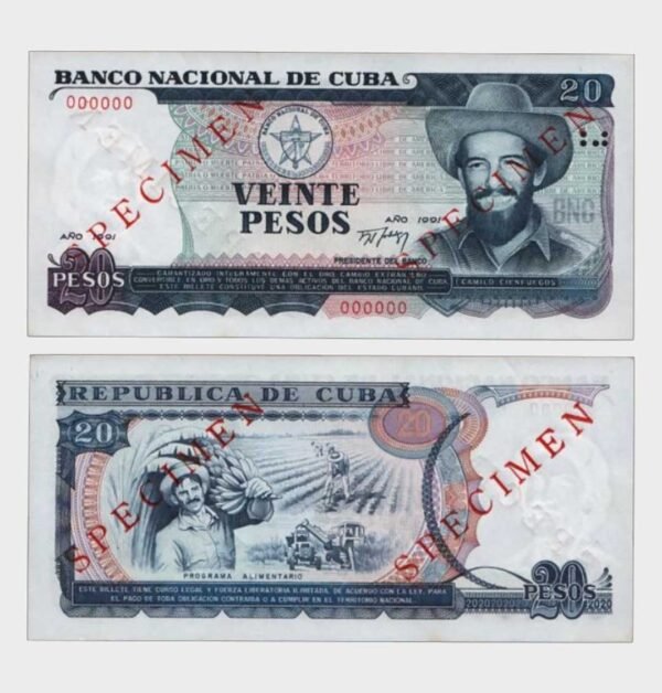 1991 - 20 Pesos - SPECIMEN