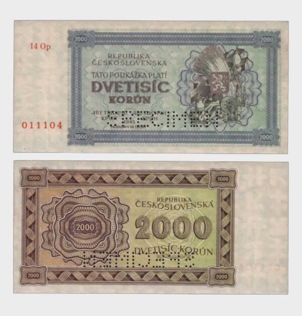 1945 - 2000 Korun - SPECIMEN