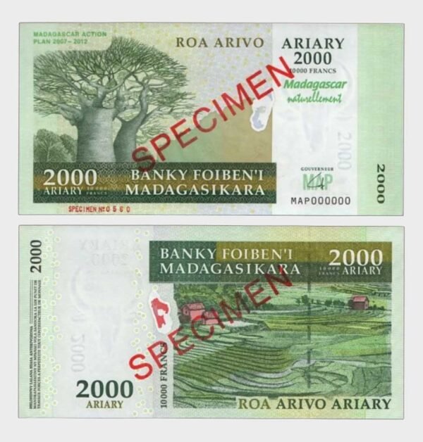2007 - 1000 Ariary - SPECIMEN