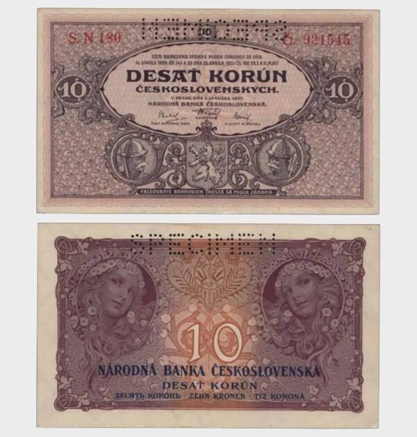 1927 - 10 Korun - SPECIMEN