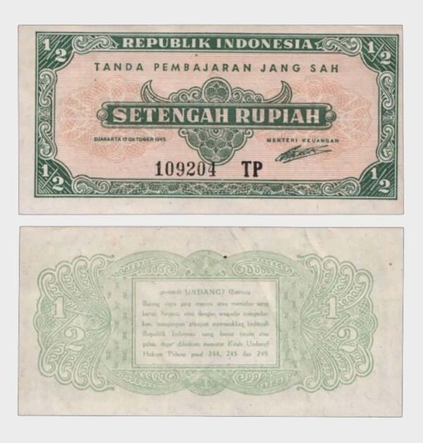 1945 - 1/2 Rupiah
