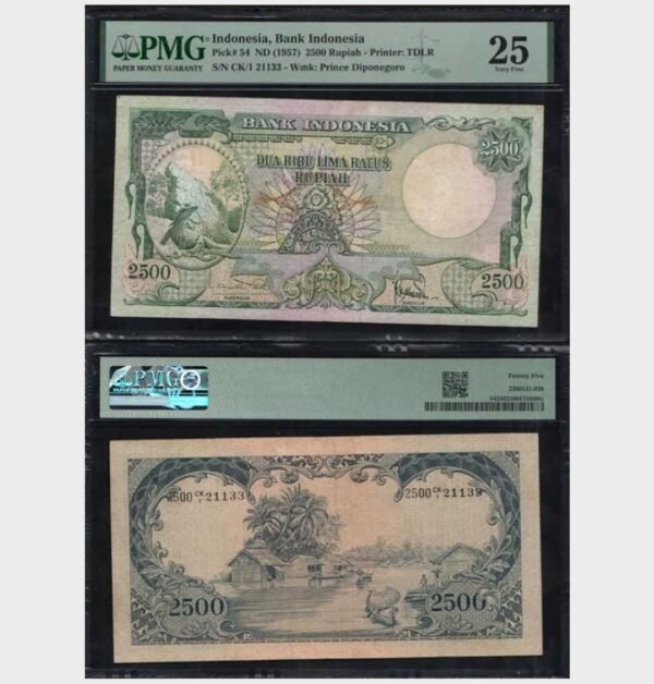 1957 - 2500 Rupiah - PMG