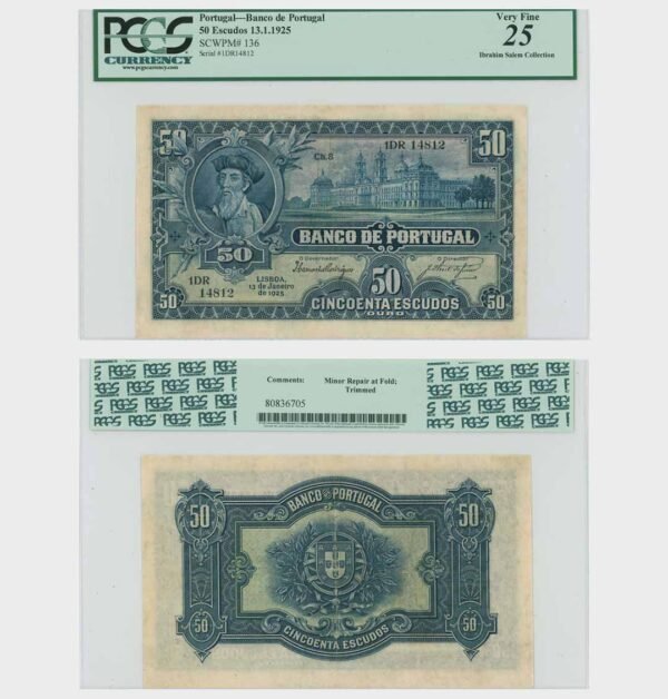 1925 - 50 Escudos - Ch.8 - PCGS