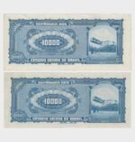 1966 - 2x 10.000 Cruzeiros - S/N : ...001 & ...100 - Image 2