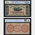 1869 - 20 Pesos - REMAINDER - PCGS