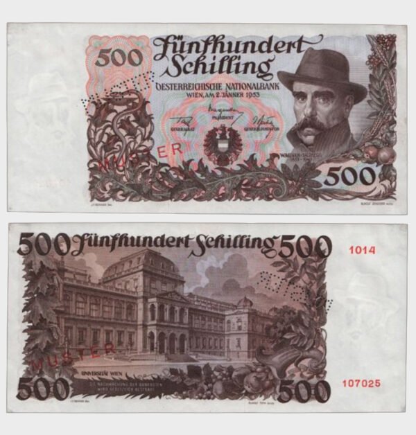 1953 - 500 Schilling - MUSTER