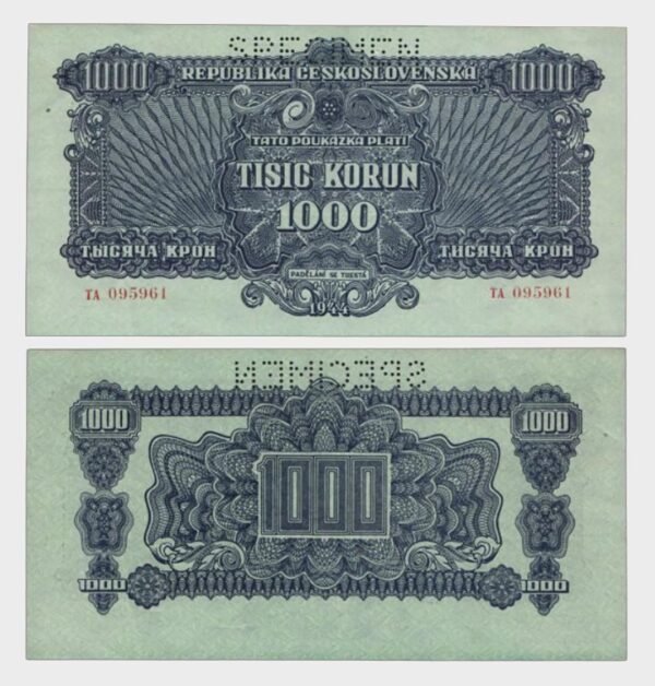 1944 - 1000 Korun - SPECIMEN