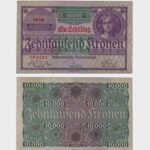 1924 - 1 Schilling / 10.000 Kronen