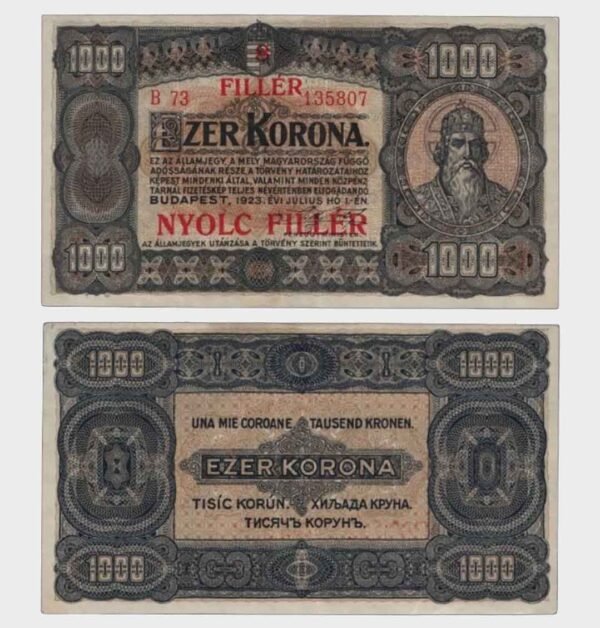 1923 - 1000 Korona / 8 Filler