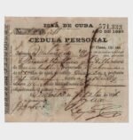 1897 - Cédula Personal - Matanzas - Image 2