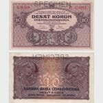 1927 - 10 Korun - Specimen