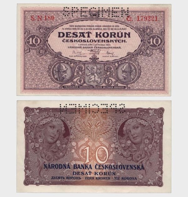 1927 - 10 Korun - Specimen