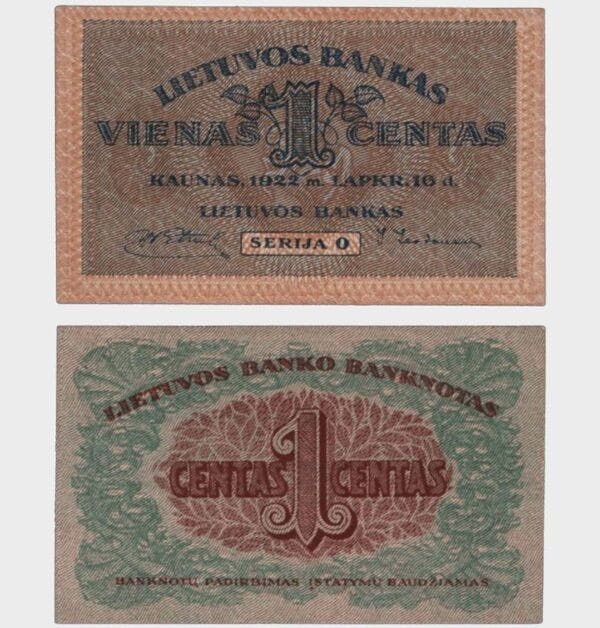 1922 - 1 Centas