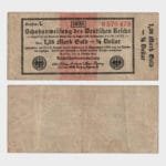 1923 - 1.05 Mark Gold = 1/4 Dollar