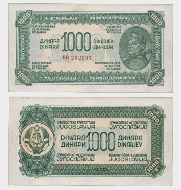 1944 - 1000 Dinara